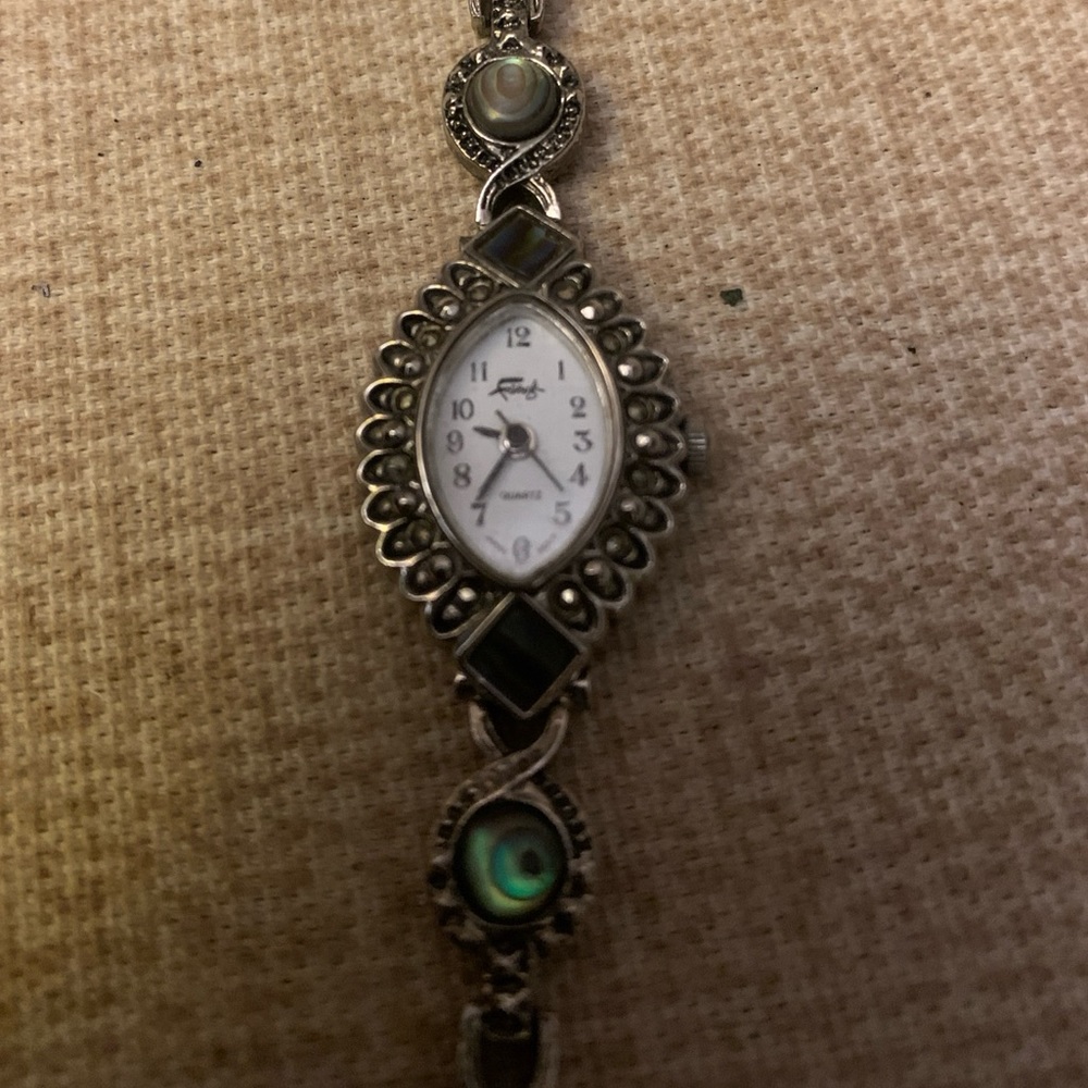 VINTAGE FABERGE LADIES AURORA BOLES MARCASITE WATCH